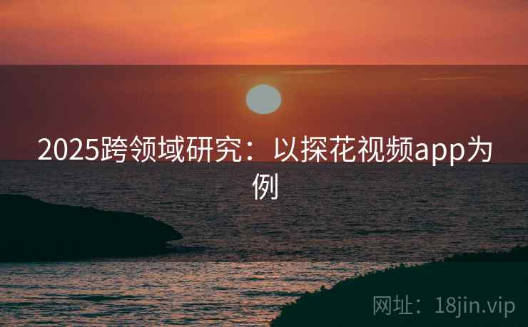 2025跨领域研究：以探花视频app为例