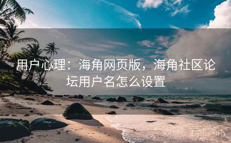 用户心理：海角网页版，海角社区论坛用户名怎么设置
